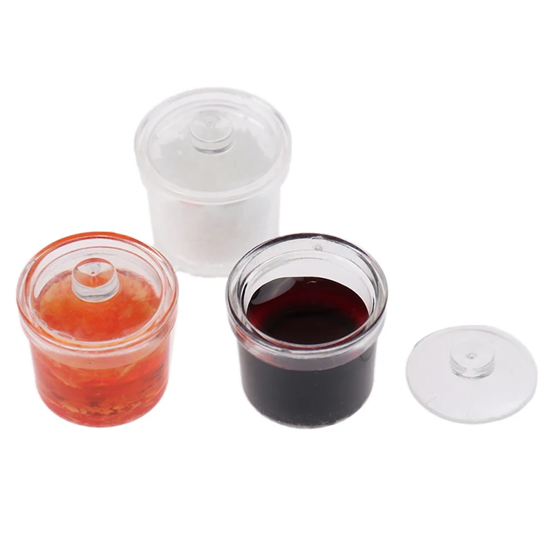 Миниатюрная модель кукольного домика 1/12 мини-соус Чили горшка для соли приправ