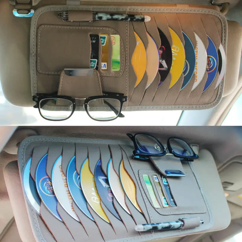 Multi-purpose Navy Blue Car Sun Visor Point Pocket Card Storage CD Holder Organizer Keeper Pouch Bag Glasses | Автомобили и