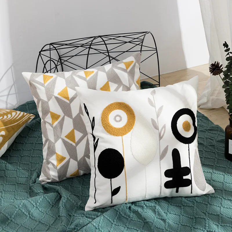 Домашний декор наволочка Маргаритка цветочный геометрический 45x4 5 см/30x5 0 см