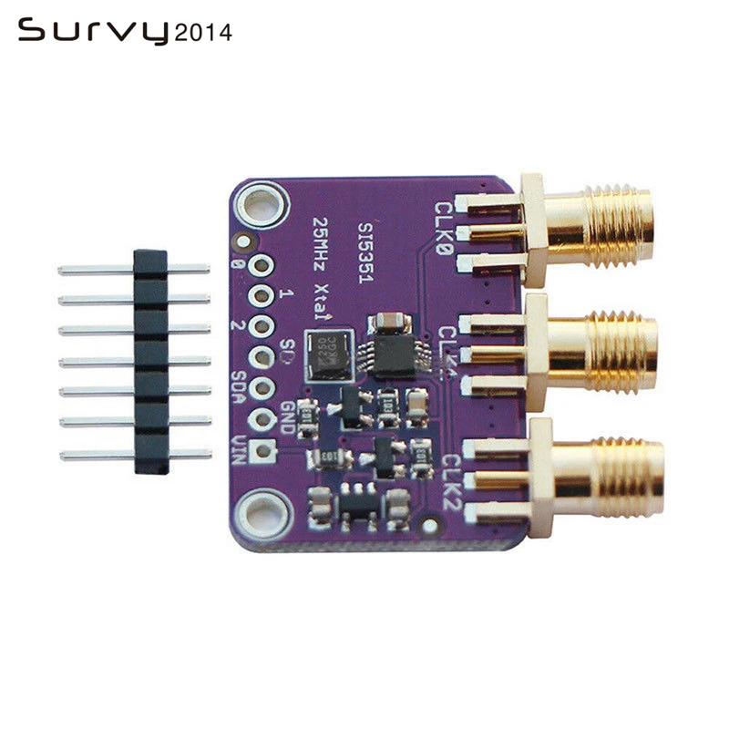Si5351A I2C 25 МГц генератор часов Breakout Board 8 кГц до 160 для Arduino|Интегральные схемы| |