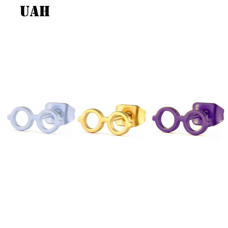 Модные женские серьги гвоздики в виде очков маленькие подарок|Серьги-гвоздики| |