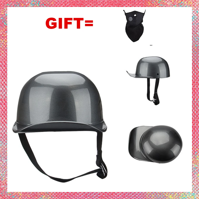 

Винтажный мотоциклетный шлем из искусственной кожи, открытый на половину лица, винтажный шлем для мотокросса, для верховой езды, для взросл...