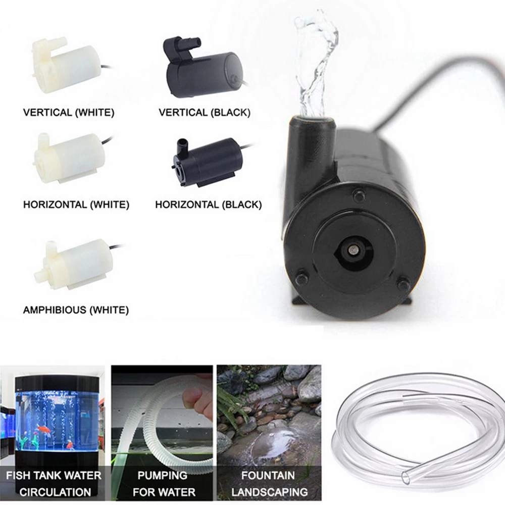 Погружная водяная помпа для аквариумов 1 м 5 в постоянного тока миниатюрный насос