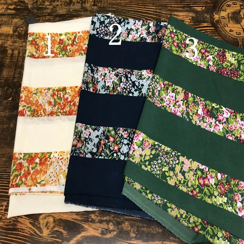 Темно-синяя нижняя полоса сломанная Красивая пасторальная ткань с принтом