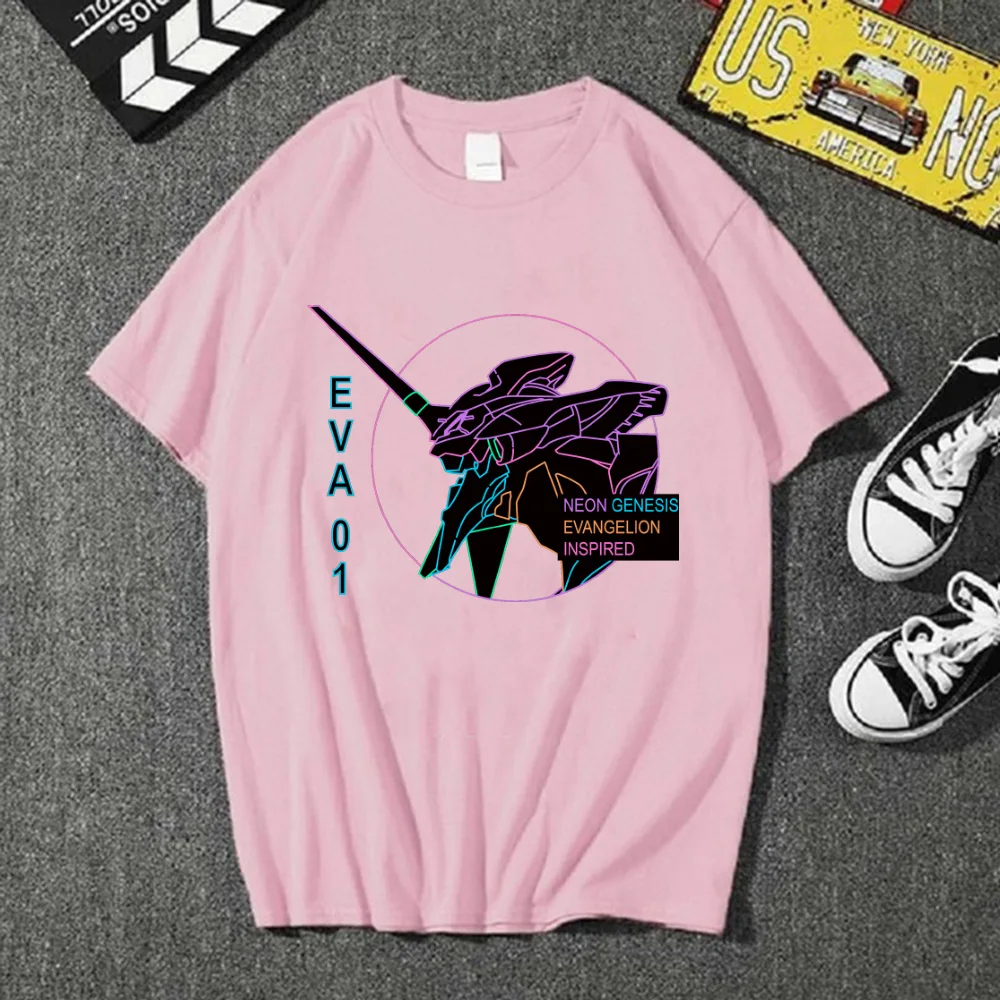 

Anime T-shirt Eva 01 Evangelion Short Sleeve O-neck Loose Fashion Print Uniex