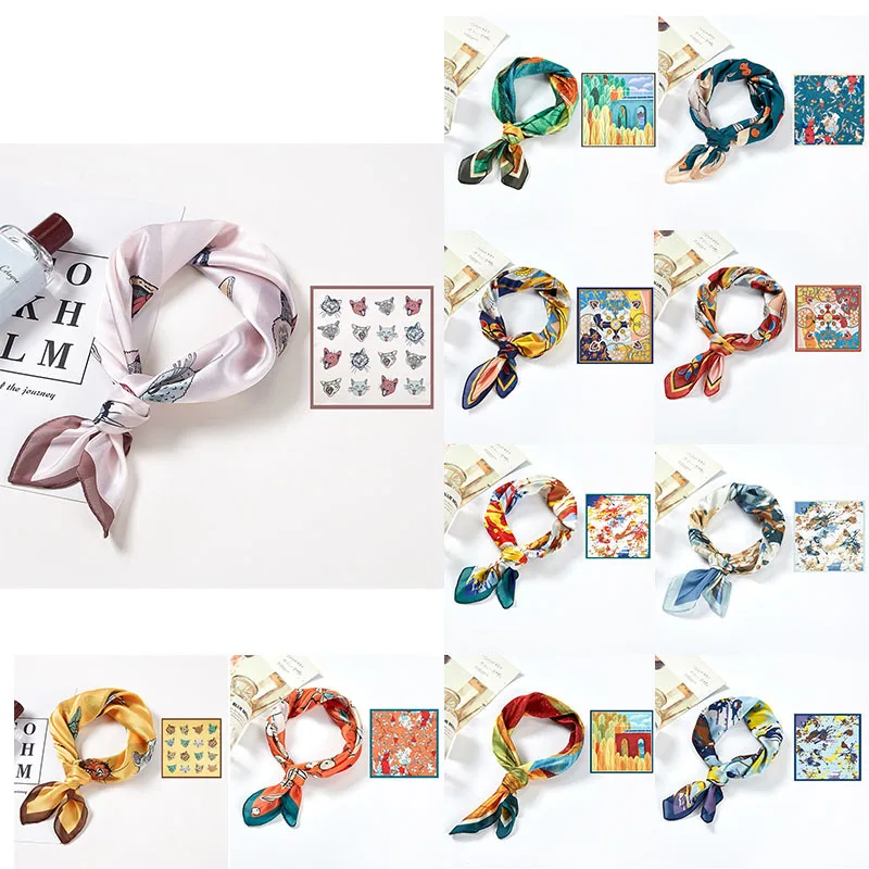 модный квадратный шелковый шарф