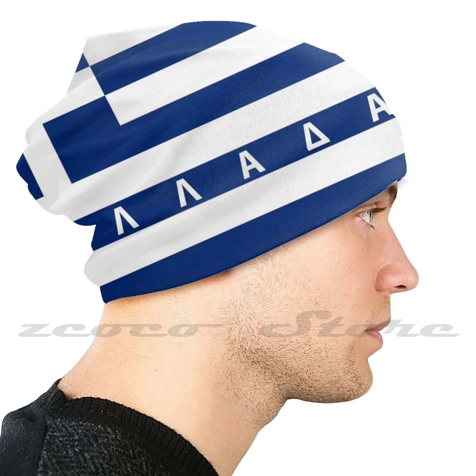 Флаг Греции вязаные шапки с персонализированным рисунком размера плюс