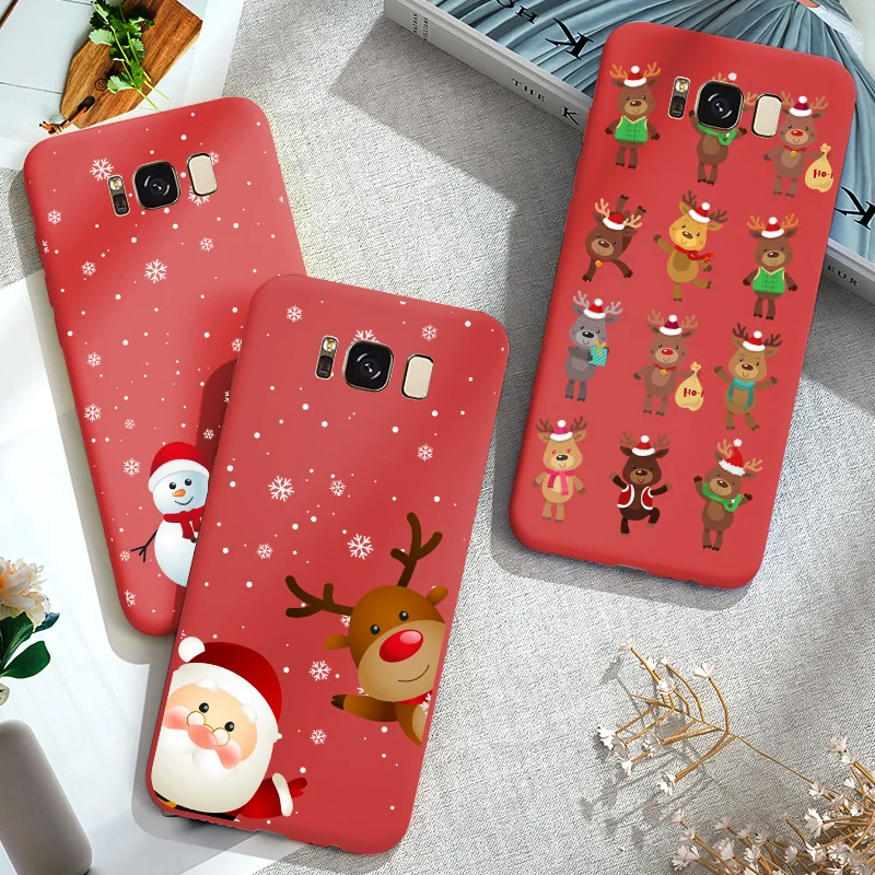 Веселое Рождество яркие чехол для samsung Galaxy A50 A70 A40 A30 A20 A10 A8 A6 + J4 J6 плюс A7 2018 ТПУ