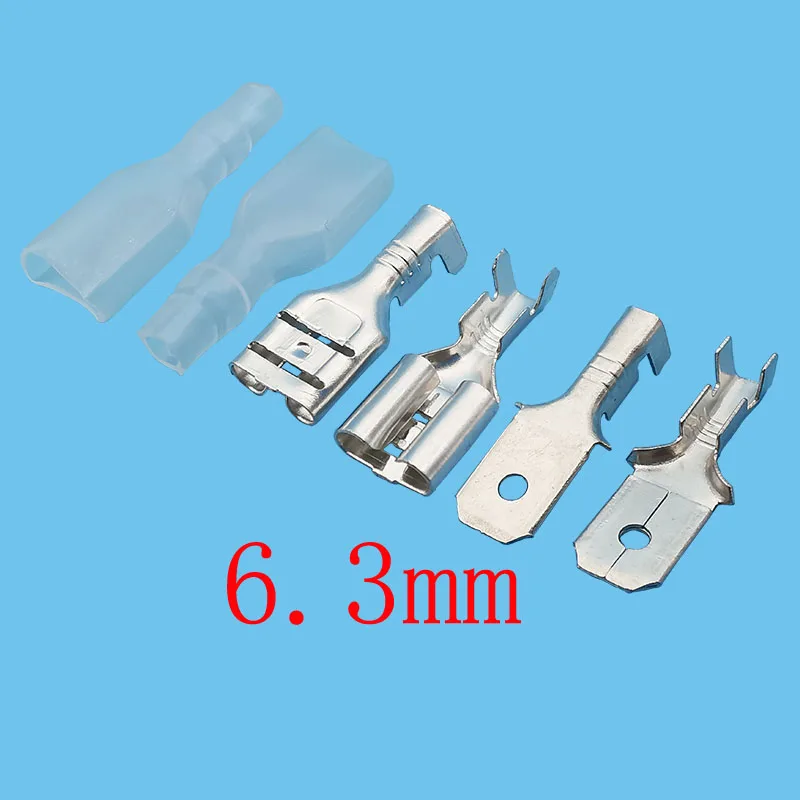 

20Set 2.8mm 4.8mm 6.3mm Spade Crimp Terminals Wire Connector Male Female Electrical Crimp Terminal Block with Insulating Sleeve