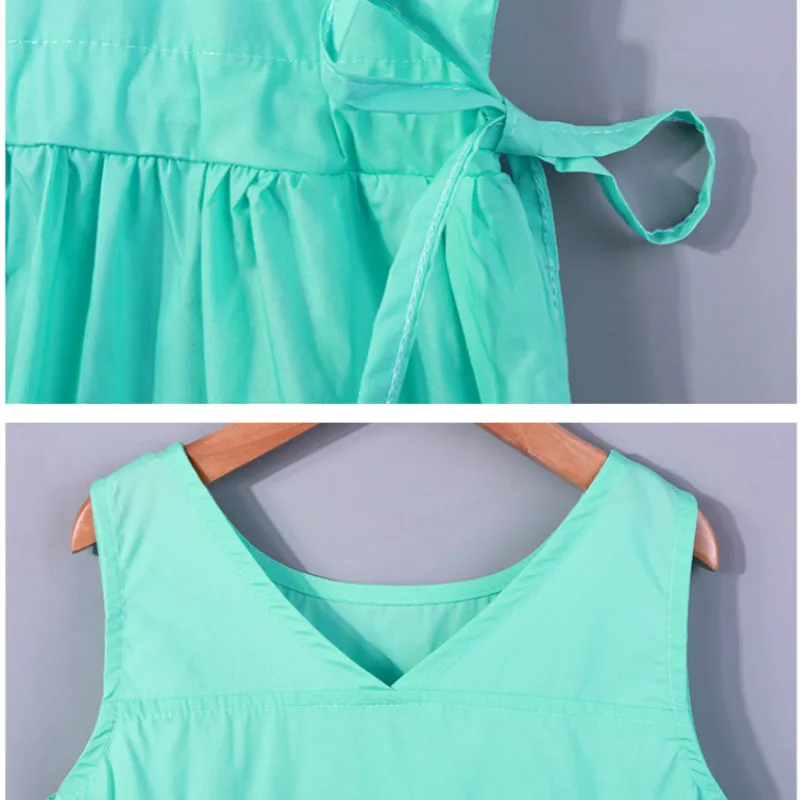 

Girls Dresses 2021 Summer Holiday Beach Baby Girls Sleeveless Party Dresses Cotton Kids Dress For Girl Children Clothing 4-16Y