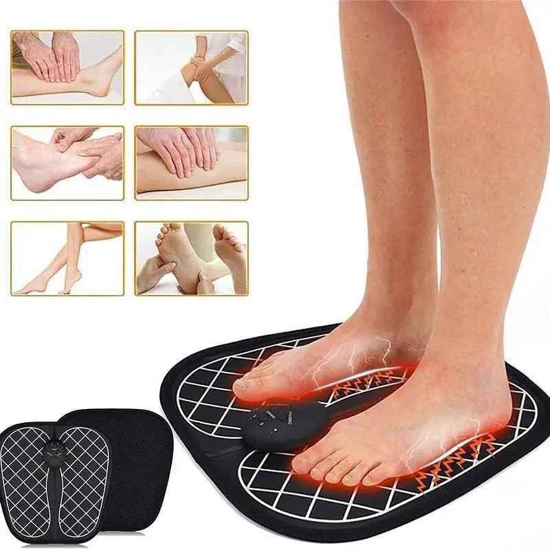 Foot Massage Cushion Electric Charging or battery powered Pad Improve Blood Circulation Relieve Ache Pain Muscle Mat | Мебель