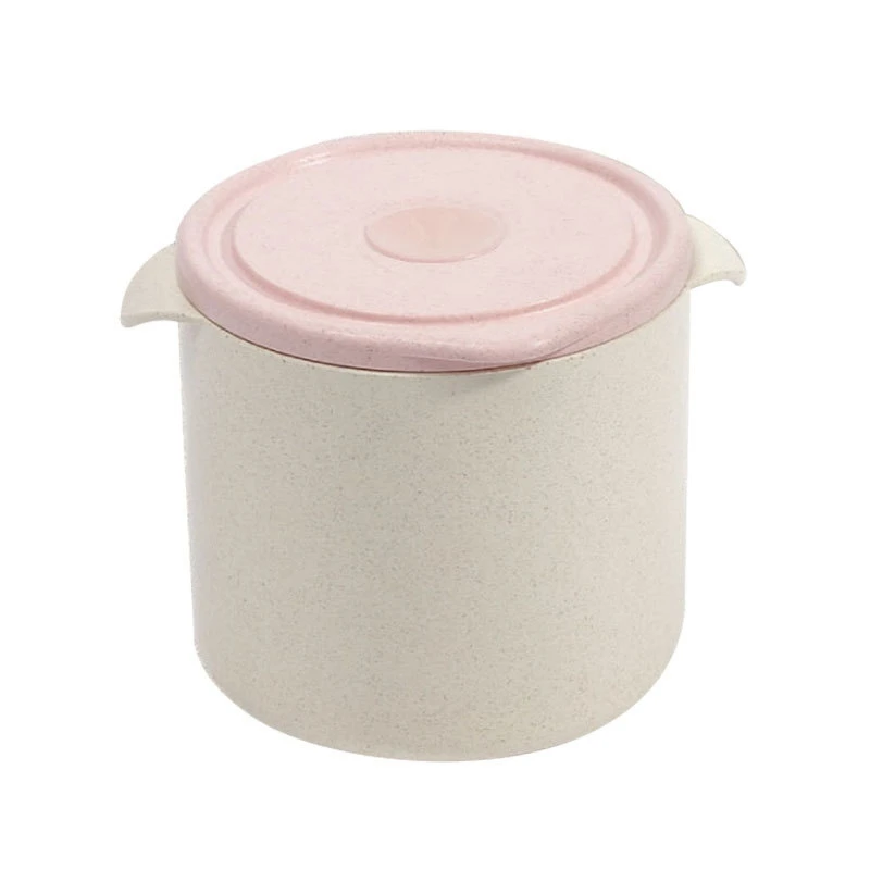 Pink Микроволновый Ланч-бокс для детей, Портативный Ланч-бокс из пшеничной соломы, портативный суп-бокс для пикника для школьников, контейнер для еды и супа - Цвет: Pink