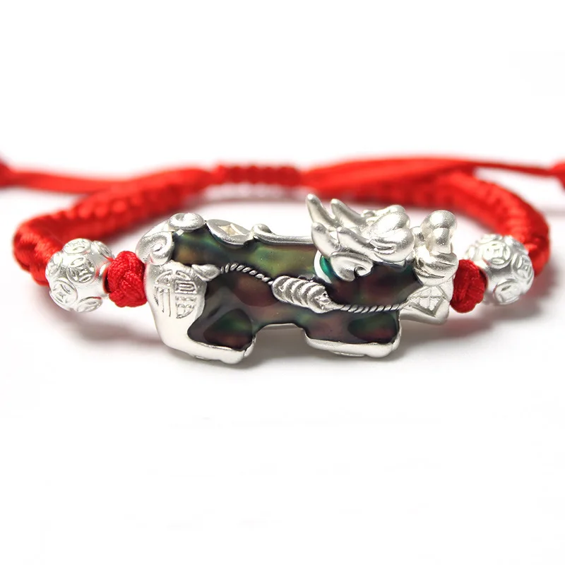 Мужской браслет новый золотой PIXIU мужской с бусинами для пары приносит удачу