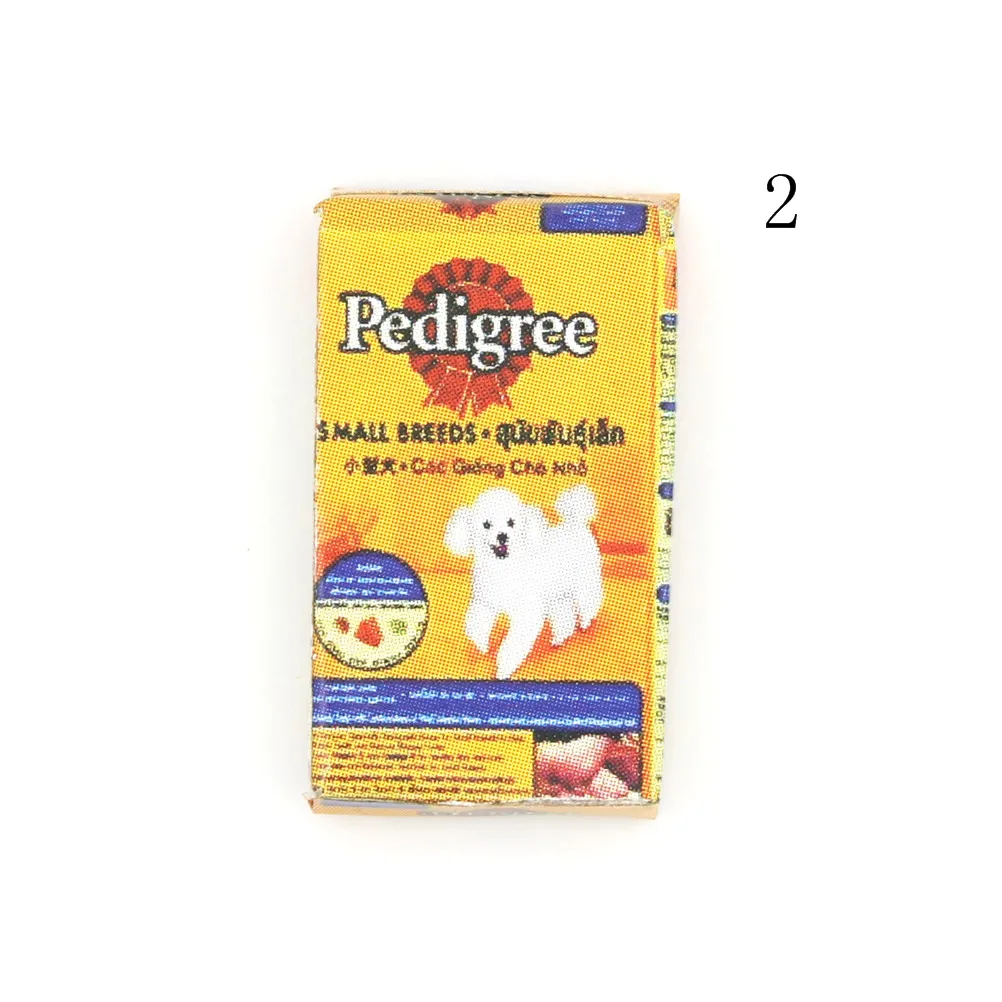 Dog 1/12 кукольный домик миниатюрная мини-Собака Кошка корм для домашних животных с тарелкой моделирование мебель модель игрушки для куклы аксессуары украшения - Цвет: Dog
