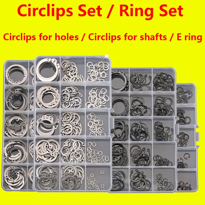 C-סוג E-סוג Circlip Plier סט Circlips עבור חורים/Circlips עבור פירי/E טבעת שילוב סט מהדק אביב פיצול מכונת כביסה