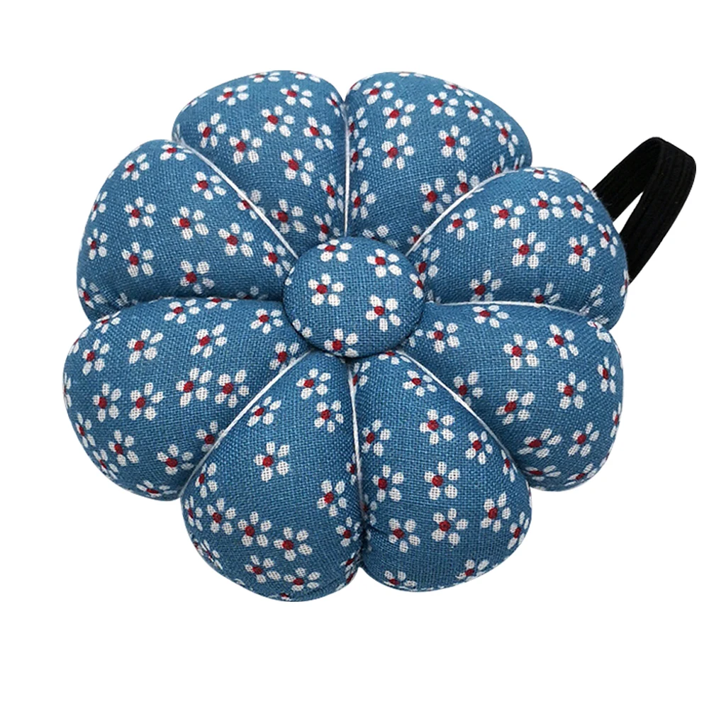 Cute Fabric Pumpkin Shape Holder Pin Cushions with elastic wrist band Wearable Needle Pincushion For Sewing Quilting Pin Holder