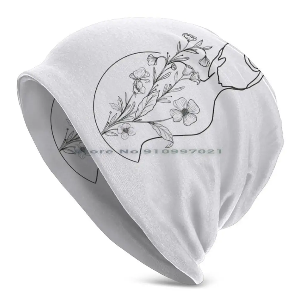 

Copy Of Women Portrait With Flowers And Butterflies Nymph Line Art Scarf Mask Neck Warmer Face Wraps Foulard Bandana Art Nymph