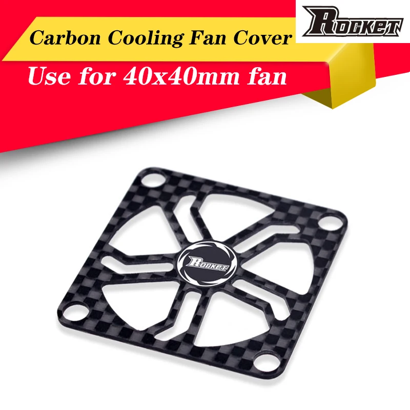 

Rocket 40x40MM Carbon Cooling Fan Cover & M3 * 14mm Screw RC Motor / Electric Regulating Fan Protection Cover