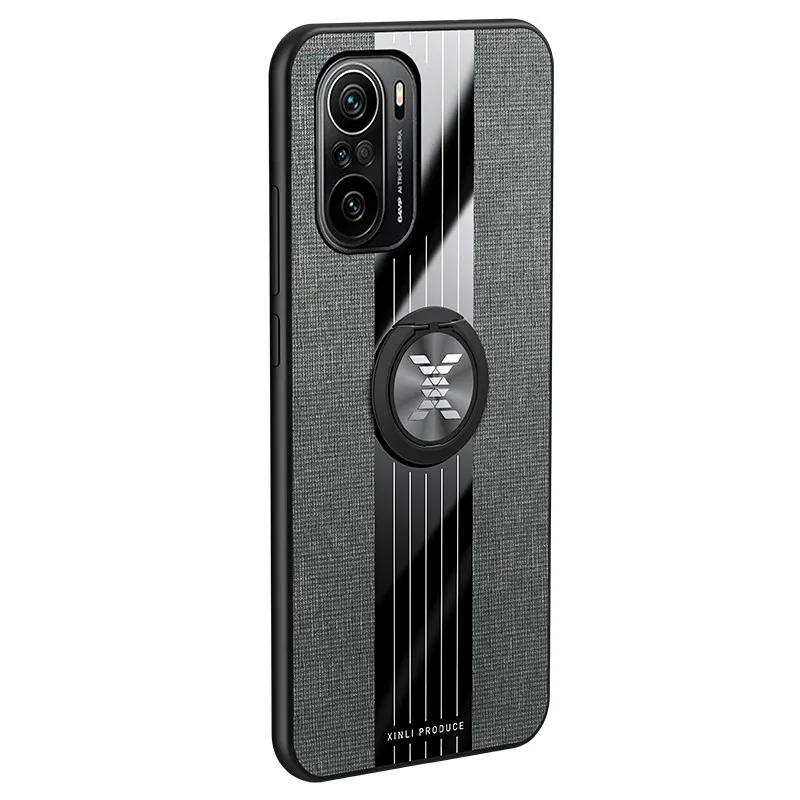 

For Xiaomi Redmi K40 Pro Case Leather Armor Rugged Shockproof Car Magnet Holder Ring Cover For Redmi k40 Pro Anti-fall Cases