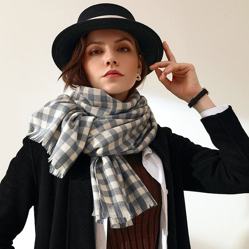 

Новинка 2021, модный шарф из искусственного кашемира, осенне-зимний теплый шарф, Женская милая ветрозащитная шаль средней длины