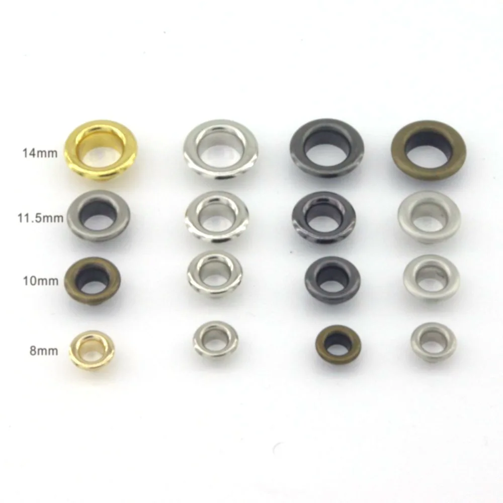 Оптовая продажа 200 компл./лот металлические латунные люверсы без пришивания с