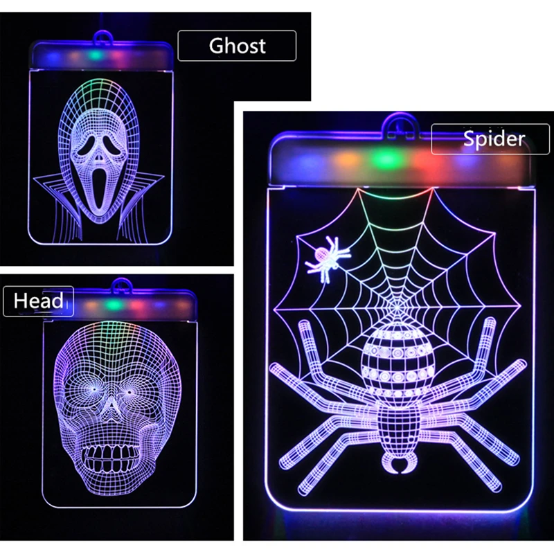 Гирлянда светодиодсветодиодный для Хэллоуина уличный праздничный шнурок с