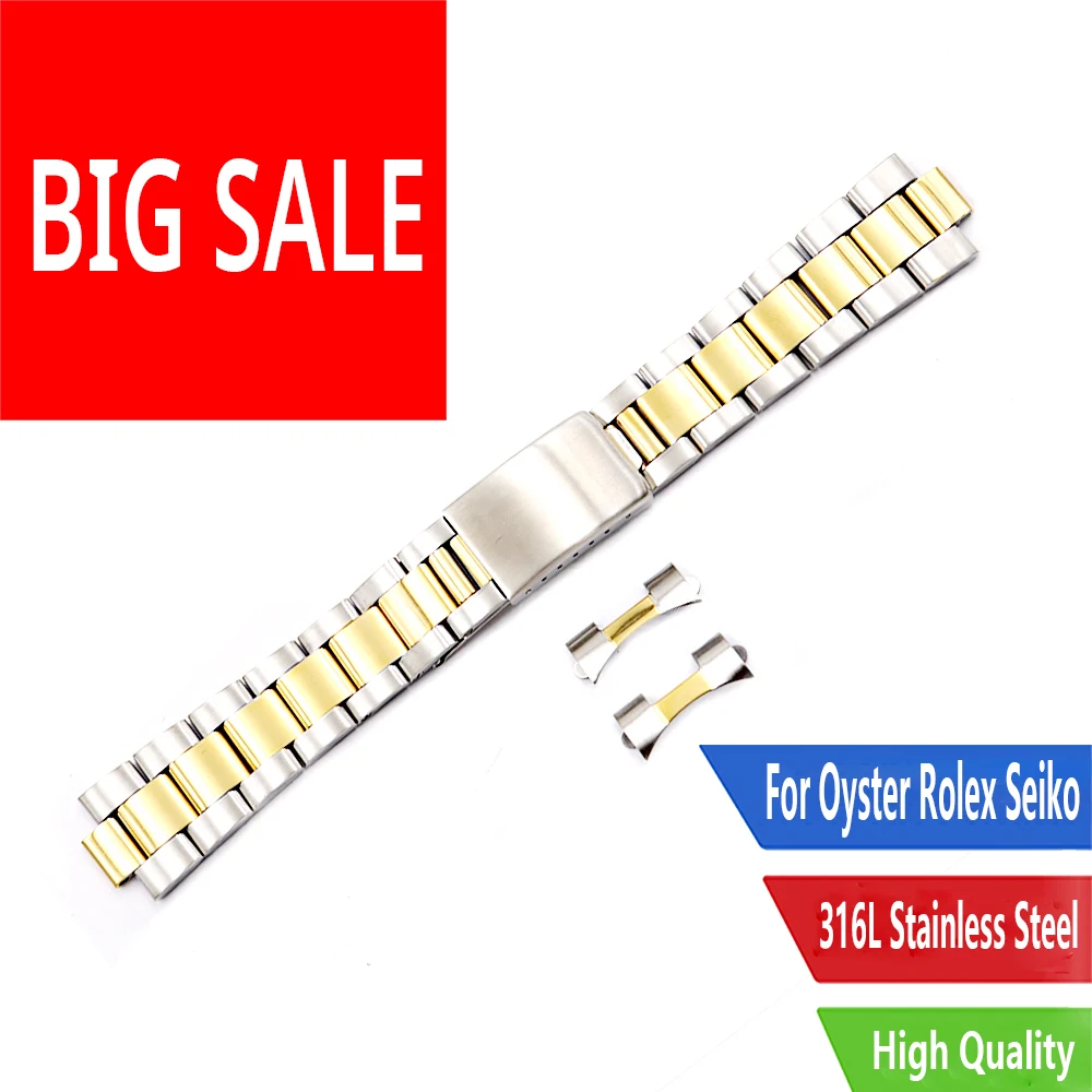 CARLYWET 19 20 мм Топ класс серебро золото матовый 316L Твердые часы из нержавеющей стали