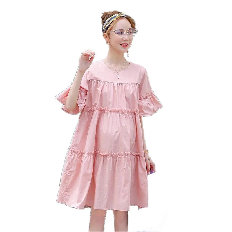 Одежда для беременных элегантное платье летнее женщин Vestido 2020 модные однотонные