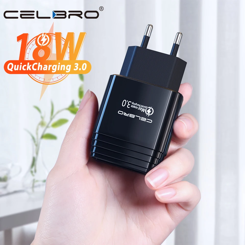 Портативный 18 Вт QC 3 0 Быстрая зарядка Usb зарядное устройство для телефона EU US Plug