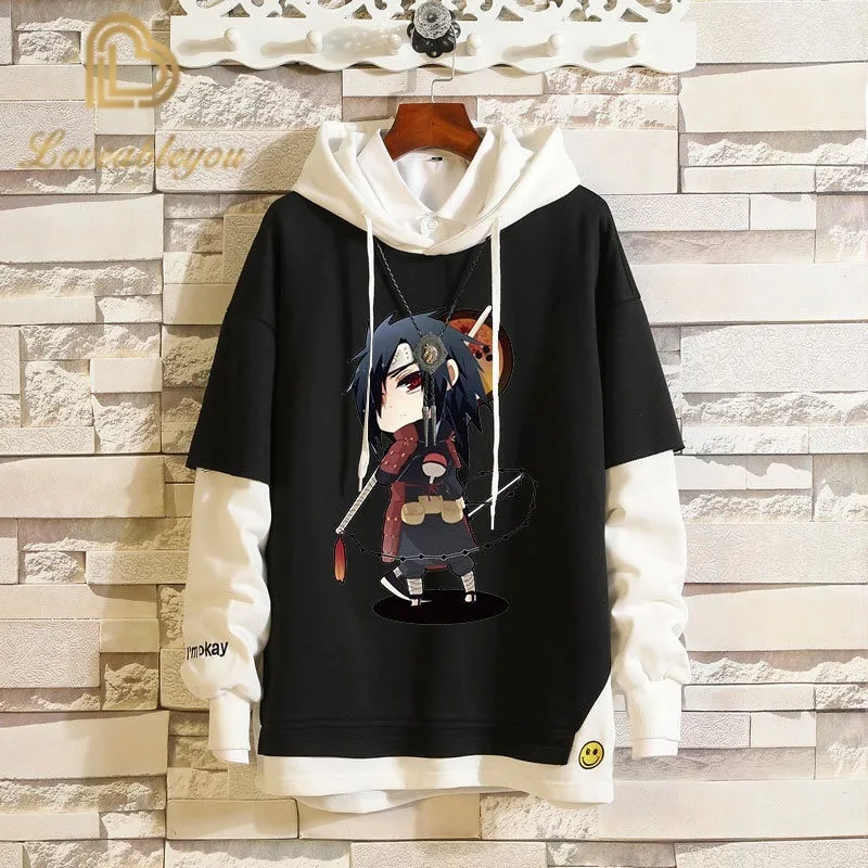 

New 2D Print Pullover Hooded Sportswear Men Women Cosplay Costume Anime Naruto Hoodie Hip-hop Casual Coat Outerwear Sweatshirt