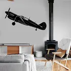 Ретро самолет ВВС Jet стены Стикеры виниловые Home Decor дизайн для комнаты подростка мальчика Дети Спальня армии наклейки фрески обои A266