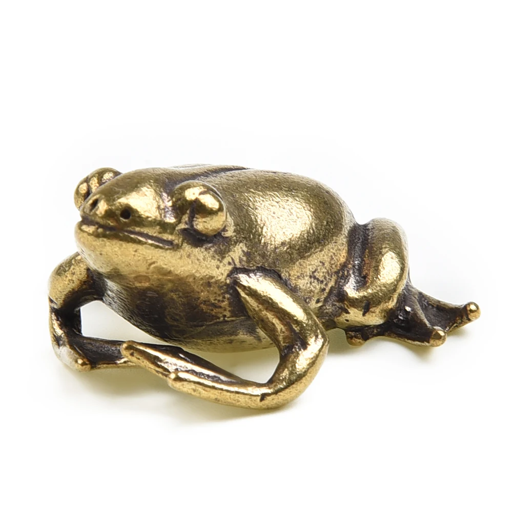 

Ornament Vintage Brass Frog Small Vivid Art Smooth Polishing Toy Home Decor Accessories Office Desk Decorations Gifts Decoration