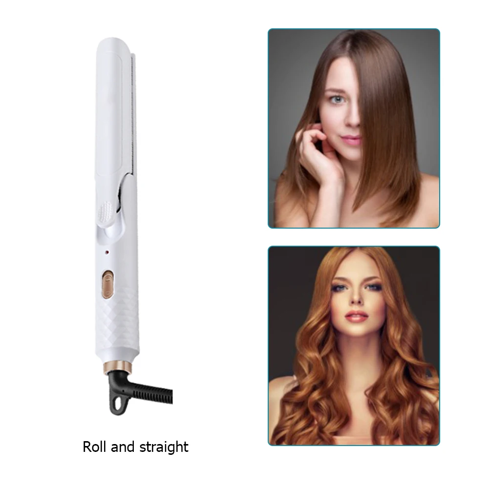 

Hair Straightener Curling Bar Straight Roll 2 in 1 Splint Perm Portable Electric Curling Iron Air Bangs Practical Device