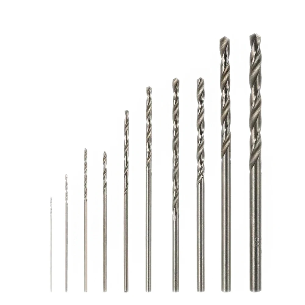 

10Pcs HSS High Speed White Steel Twist Drill Bit Set For Dremel Rotary Tool New