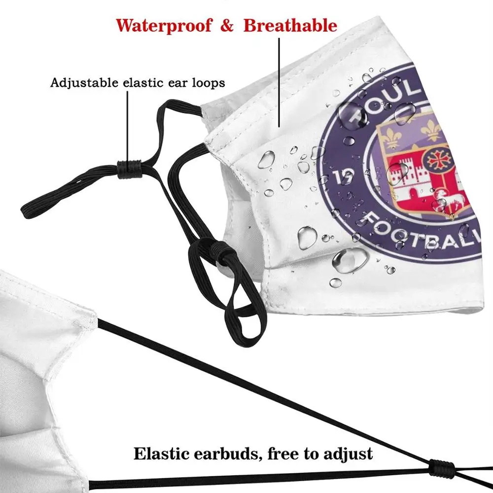 Toulouse Euro Club Adult Kids Pm2.5 Filter Diy Mask France Leagues Soccer Football | Аксессуары для одежды