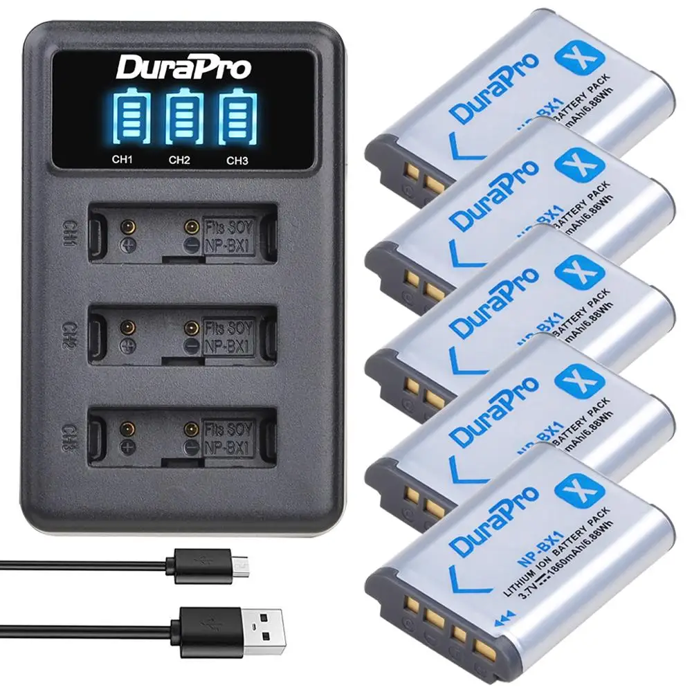 1860mAH NP-BX1 Replacement Battery +LED 3 Port USB Charger For SONY DSC RX1 RX100 RX100iii M3 M2 WX300 HX300 HX400 HX50 HX60 | Электроника