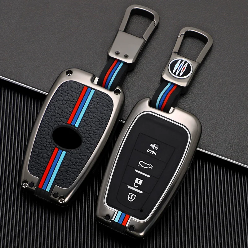 

Zinc Alloy Silicone Car Remote Control Key Case for Toyota Prius Camry Corolla C-HR CHR RAV4 Prado 2018 Accessories