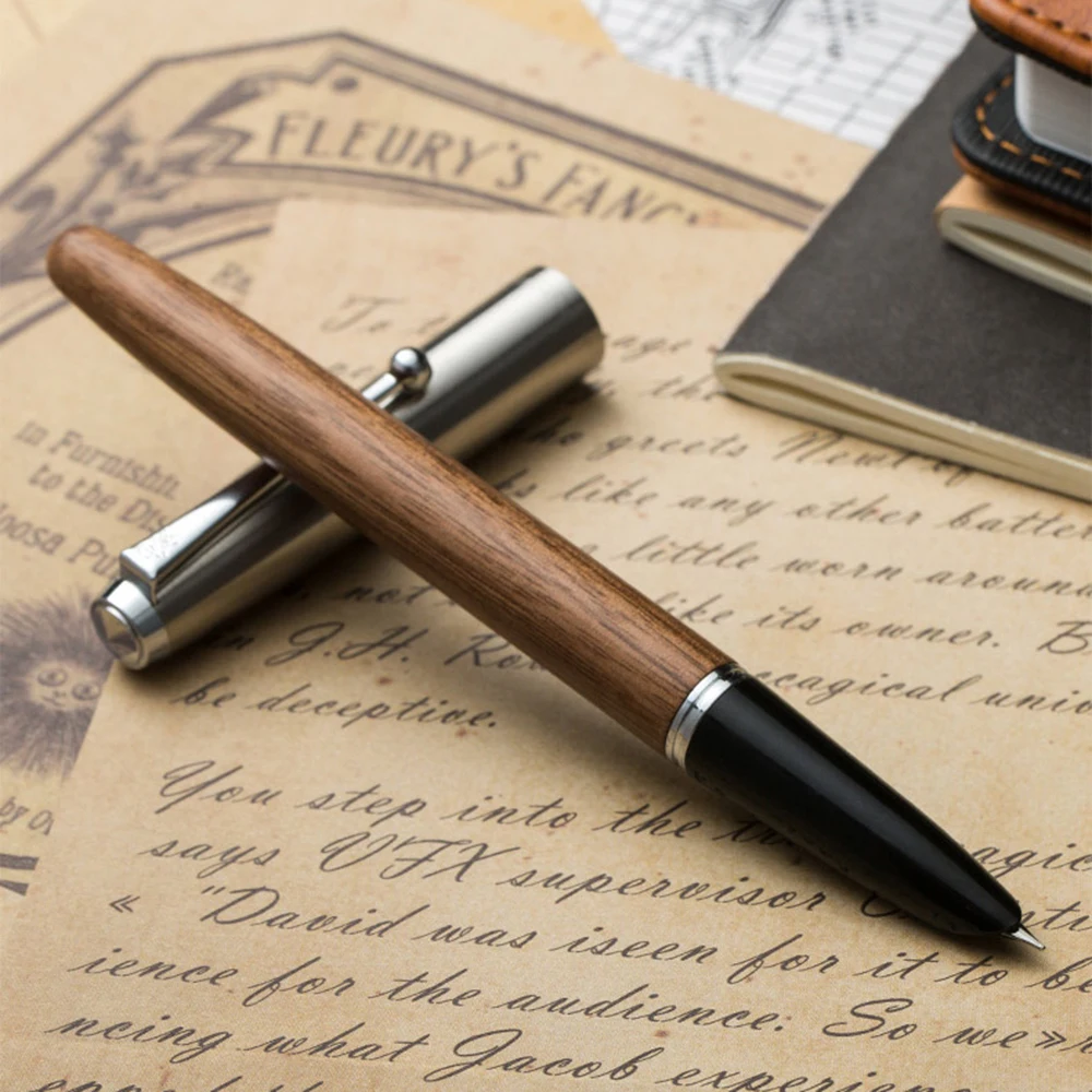 Высокое качество Jinhao 51A винтажная деревянная авторучка 0,5 мм 0,38 мм Тонкий перо каллиграфия ручки школьные офисные принадлежности Caneta
