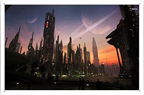 

#6851 Futuristic City Metal Tin Poster