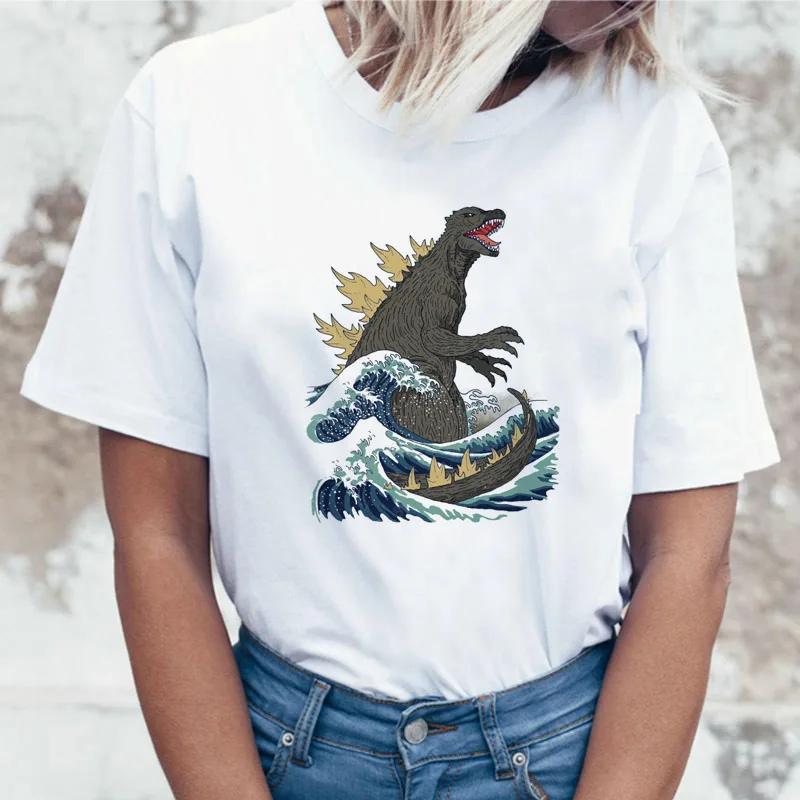 Пара негабаритных женщин Любовь художника психоделика 90s Мода Повседневный Топ