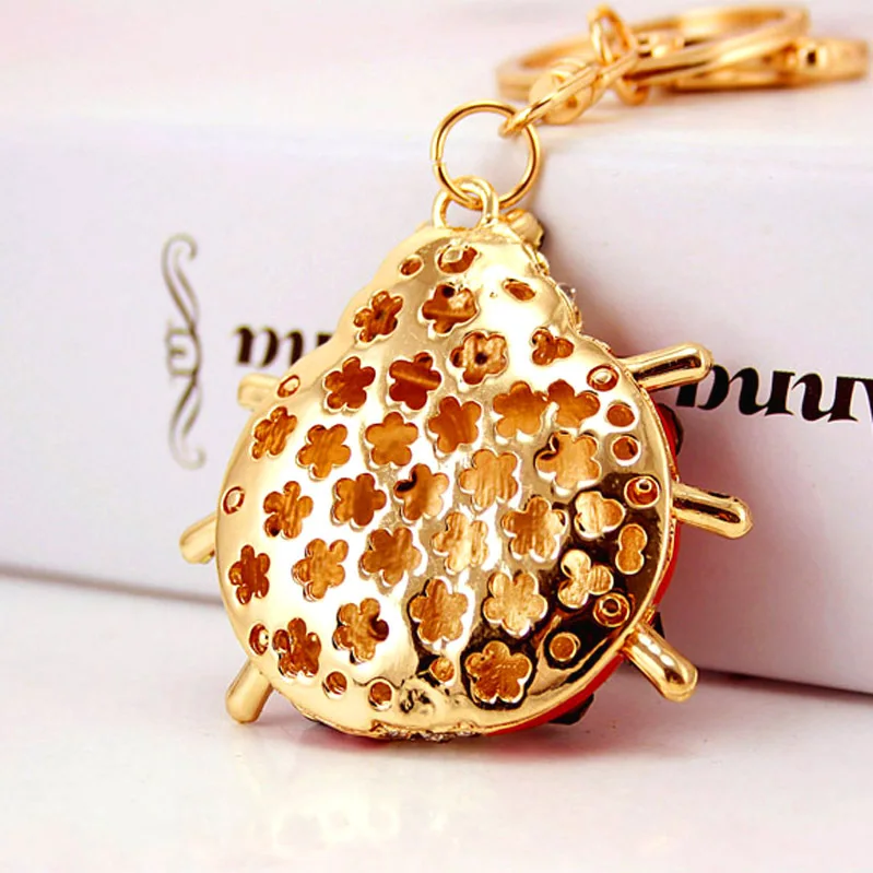 Модные ювелирные изделия креативные капли воды семь звезд Божья коровка брелок