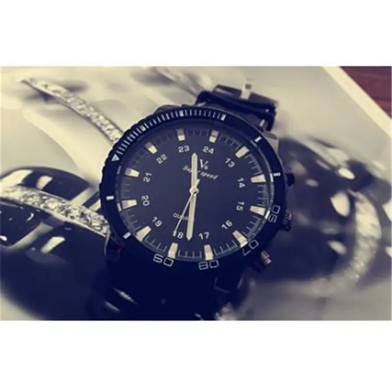Мужские наручные часы V6 в стиле милитари корейские модные с большим циферблатом