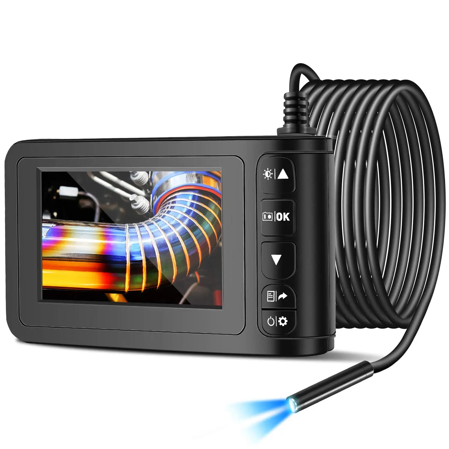 

Водонепроницаемая камера-бороскоп 1080P HD 5,5 мм с ЖК-экраном 4,3 дюйма