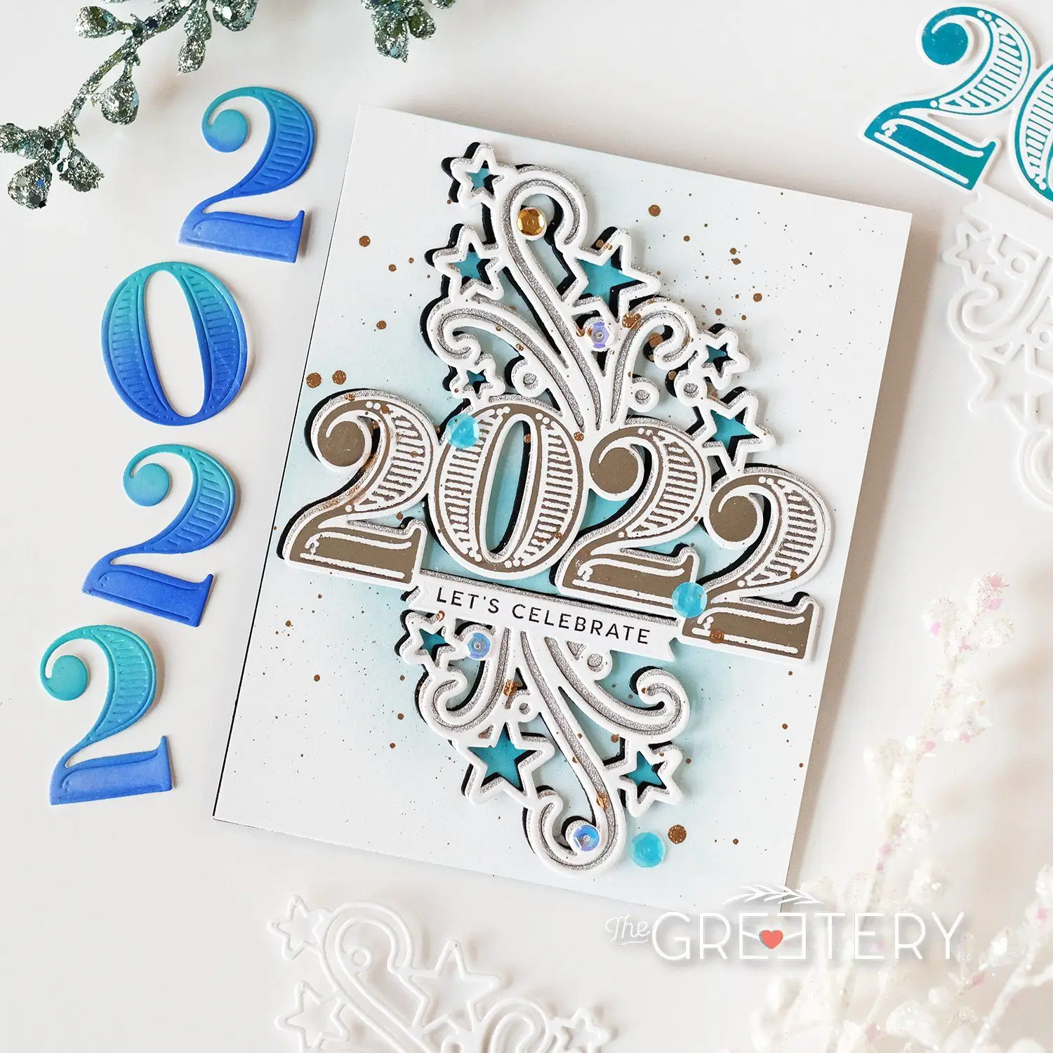 Новый шаблон для тиснения год выпуска 2022 металлическая резка Горячая фольга