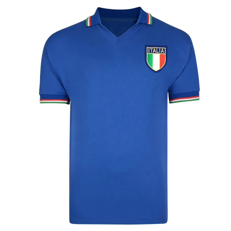 

Retro 1982 Rossi Ancelotti Mancini Baresi Conti Altobelli Cabrini Bergomi Classic Italy Shirts Vintage Jerseys