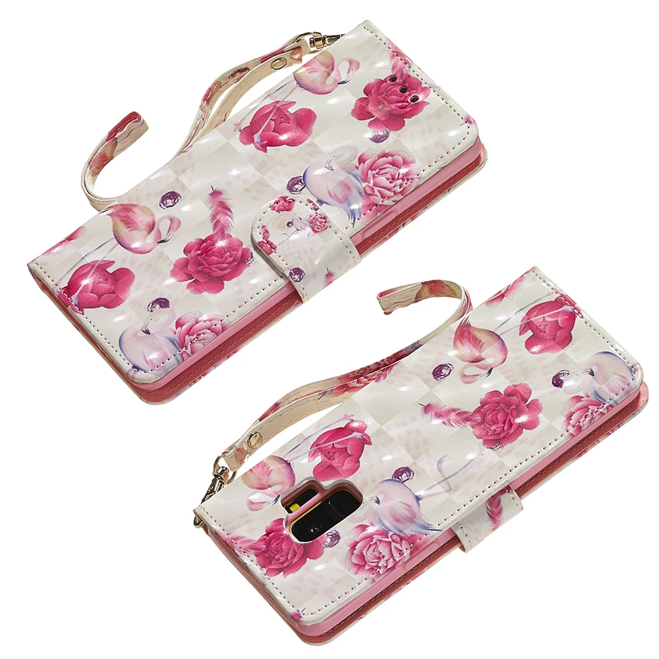 Чехол с фламинго для iPhone 6 Plus кожаный чехол бумажник Sony Xperia 1 XZ3 XZ2 XA1 Z6 G3116 XZ1 XA2 E6 L1 G3312