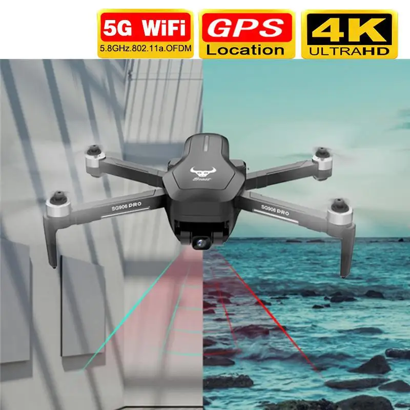 Квадрокоптер SG906 PRO с GPS 2 осевым стабилизатором Wi Fi FPV камерой 4K|Квадрокоптер