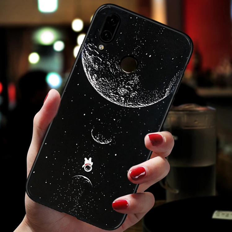 Мягкий черный чехол для телефона с изображением космонавта Земли для huawei P20 P30 Lite Pro, чехол для huawei P30 P20 P20Lite P30lite, Чехол для мужчин - Цвет: 02A