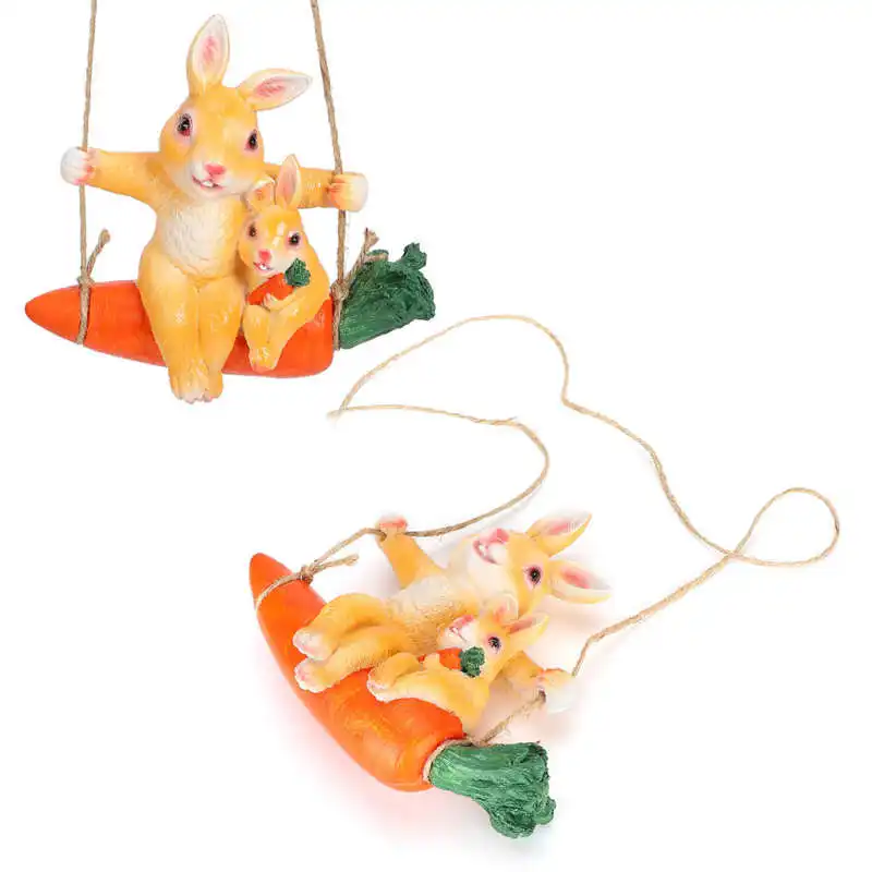 Аксессуары подвесные украшения в форме животных кроликов из синтетической смолы