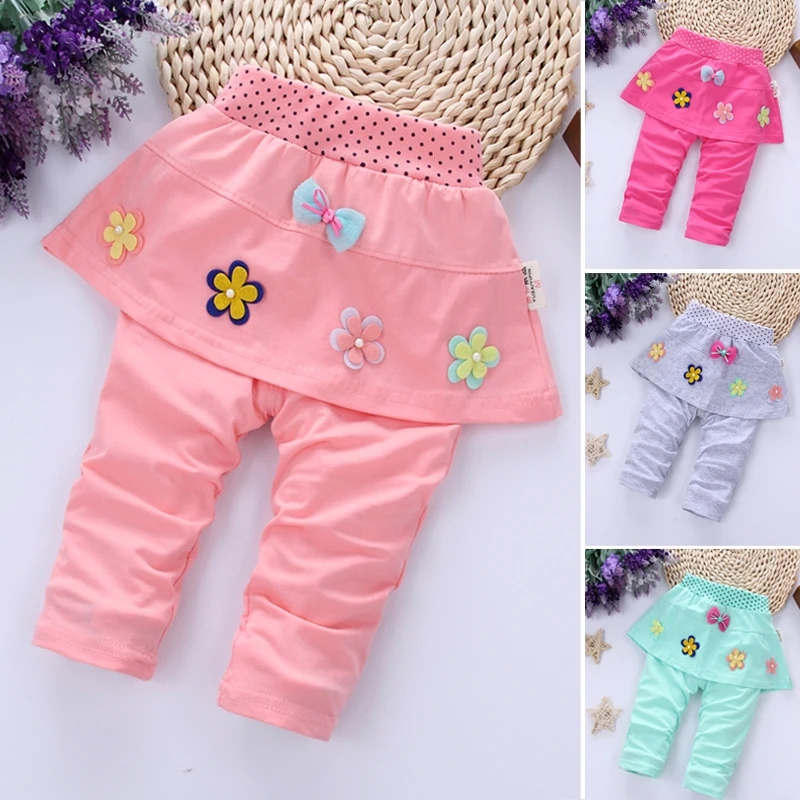 IENENS/От 0 до 2 лет Модные Узкие прямые брюки для девочек Милые повседневные